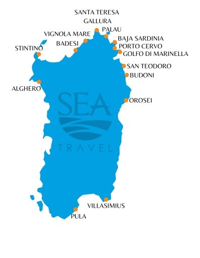 Viele Reiseziele am Meer Sea Travel Sardegna